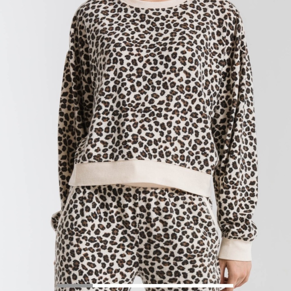 Z Supply Brushed Leopard Pullover